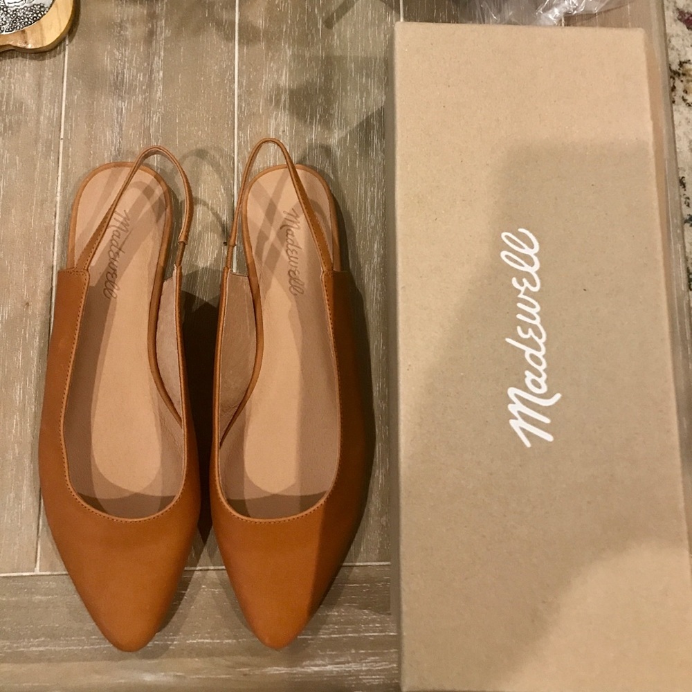 Madewell Sz 8 slingback flats, NIB